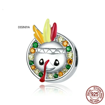 Disiniya Vďakyvzdania Turecko Prívesok pre Originálny Náhrdelník a Náramok 925 Sterling Silver CZ Šperky ZBSC00340