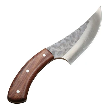 24,5 cm plátky, kuchynský nôž, vysoko uhlíkovej ocele vonkajšie nôž mäsiarsky nôž + Kožené puzdro