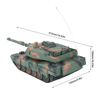 1:14 4CH Simulácia RC Vojenského Tanku Veži Otáčania Svetlo & Diaľkové Ovládanie Hudby Model diaľkové Ovládanie Deti Hračka Darček