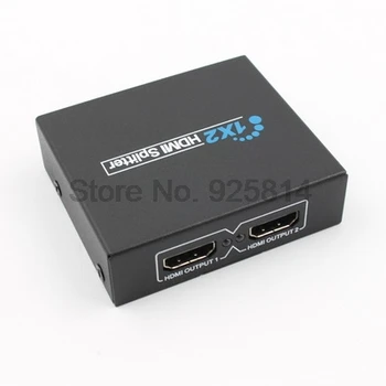 Dhl alebo ems 50pcs HDMI Splitter Full HD Video 1080p HDMI Prepínač 1X2 Split 1: 2 Sa Duálne Zobrazenie Na HDTV DVD PS3, Xbox