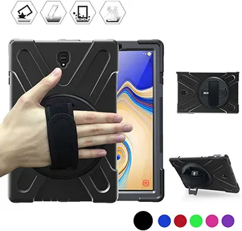 360 Rotujúce obal pre Samsung Galaxy Tab S4 10.5 T830/T835 Remienok na Ruku Ťažkých stojan Robustné, Ťažké prachotesný tablet kryt funda