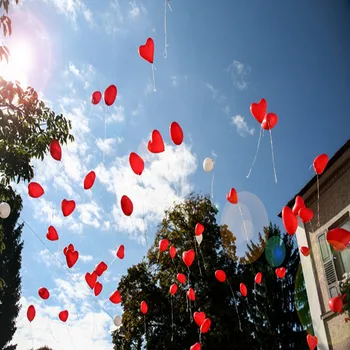 10pcs/veľa Romantických 10 Palcový Láska Srdce Latex Hélium Balóniky Svadobné Dekorácie Valentines Day Happy Birthday Party Balón
