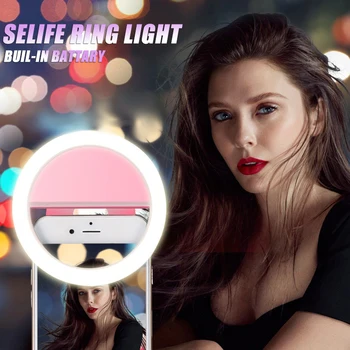 LED Selfie Krúžok Svetlo Telefón Flash Light, Led Fotoaparátu Klip-na Mobilný telefón Selfie Video svetlo Zvýšenie Až Selfie Lampa