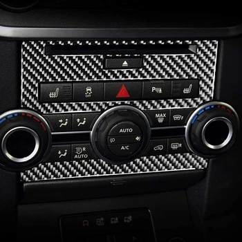 Automobilový Uhlíkových Vlákien Obtlačky Nálepky Centrálne Ovládanie CD Panel Dekoračné Nálepky na Land Rover Discovery 4 2010-2016