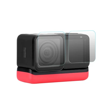9H Tvrdosť Tvrdeného Skla Film Objektív Fotoaparátu Screen Protector pre Insta360 JEDEN R Kamery Príslušenstvo Anti-shatter Ochranný Film