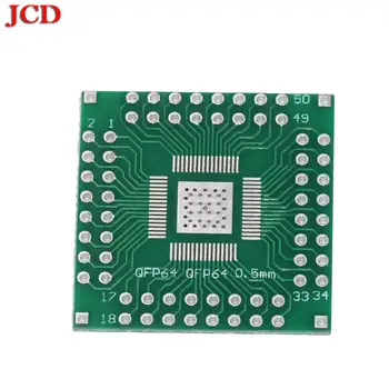 JCD Nový Adaptér doska PCB QFP64 QFN64 zase DIP64 0,5 MM 0.8 MM IC adaptér Zásuvky / Adaptér doska plošného spoja