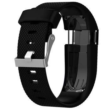 Pre Fitbit Poplatok HR Nahradenie Hodinky Remienok Silikón Watchband pre Fitbit Poplatok Činnosť Tracker Zápästie Band s Kovovou Prackou
