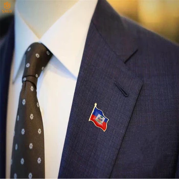 Haiti vlajka brošňa severoamerických Krajín Banner Smalt Pin Kravatu/Batoh Bezpečnostné Pracky Klope Odznak Golier Šperky