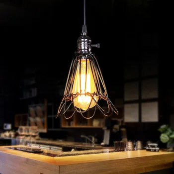 Loft RH Priemyselné Skladu Prívesok Svetlá Americkej Krajiny Lampy Vintage Osvetlenie pre Reštaurácia/Spálňa Domáce Dekorácie Čierna