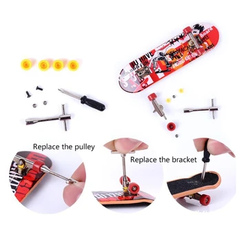 DIY Montáž Mini Prst Skateboard Palube Skate Park Rada Chlapec Chlapec Deti 54DF