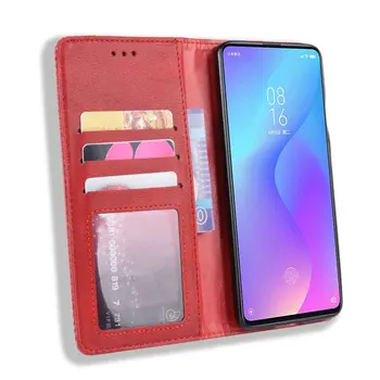 Kožené telefón puzdro pre Xiao Redmi K20 K20pro / Poznámka 6 pro / Play zadný Kryt Flip peňaženka so stojanom Coque