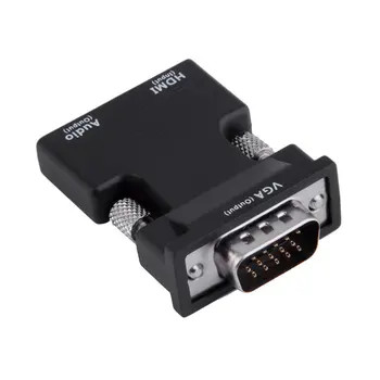 Kompatibilný s HDMI Female na VGA Male Converter Adaptér Podpora 1080P Výstupného Signálu Nový Zväzok 1 Vrecko VGA Káble Multimediálne