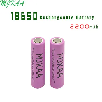 MJKAA 4/6pcs Icr18650 Lítium-Ružová 2200mah 3,7 V Li-ion Nabíjateľná Flat Top Batérie