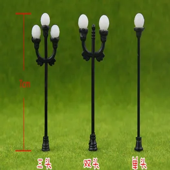 Nové 30pcs/veľa 6v zmiešané záhradné svetlo model 1:150 zmenšený Model Železničnej Vlakovej Lampa Post Pouličné Osvetlenie
