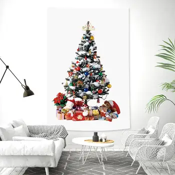 Vianočný Stromček Gobelín Nádherné Závesné Deka Opony Dekor Sky Carpet Koľaji Umenie Tapisérie Domáce Dekorácie Príslušenstvo