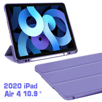 Funda Držiak Ceruzky Flip Case For 2020 iPad Vzduchu 4 10.9 Násobne Stojan, Kryt Pre Apple iPad Vzduchu 4. generácie tenký Silikónový mäkké Prípade