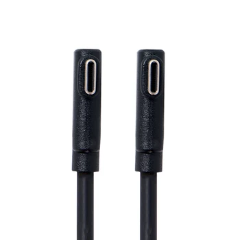 USB3.1 USB C do USB C Kábel Gen2 10Gbps 65W Dual 90 Stupňov Vľavo, Vpravo Šikmého