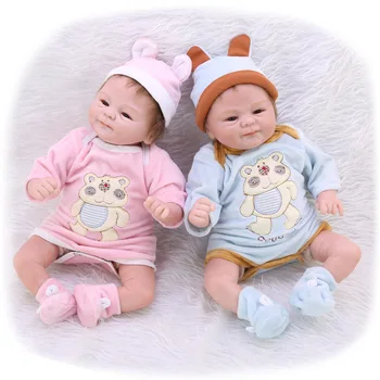Reborn Dvojičky baby doll chlapec dievča realisticky 17 palcové mäkké silikónové novorodenca bábiky nažive deti darček súčasnosti bonecas