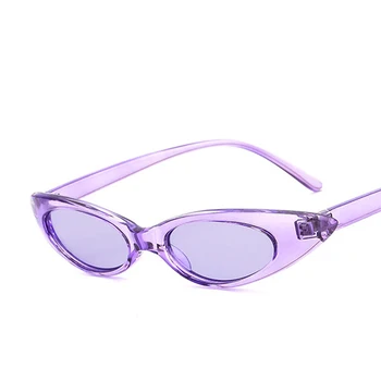 2019 Cat Eye Slnečné Okuliare pre Ženy, Ženy Dámy Retro Okuliare Odtiene UV400 Značky Malý Trojuholník, Kovový Rám, Slnečné okuliare, Dievčatá Lady