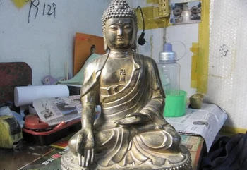 Rýchle dodanie USPS do USA S0367 Tibete Ľudovej Budhizmus Fane klasická Bronzové Pozlátené Amitabha Tathagáta Budha socha