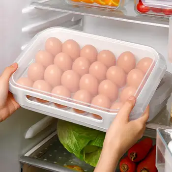 2020 Prenosné 24 Mriežky Vajcia Box Organizátor Kuchyňa Prípade Chladnička Ostrejšie Nádoby Na Uskladnenie Potravín Plastové Okno Domov Organizátor