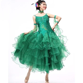 2017 Fáze Oblečenie pre Tanečné Najnovšie Dizajn, Ručne vyrábané Tanečné Šaty/standard Sála Súťaže Šaty Moderné Valčík Tango