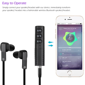 Kebidu Bezdrôtové Bluetooth Prijímač 3,5 mm Jack Bluetooth Audio Music adaptér Clip-on pre Slúchadlá Reproduktory s Mic Najnovšie