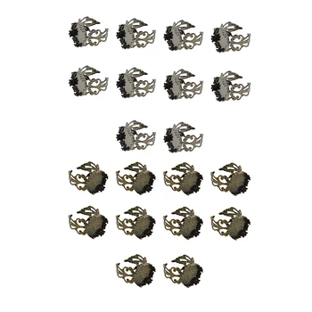 10Pcs 15 mm Nastaviteľné Filigránske Krúžok Zásobník pre Cabochons DIY Šperky Hľadanie