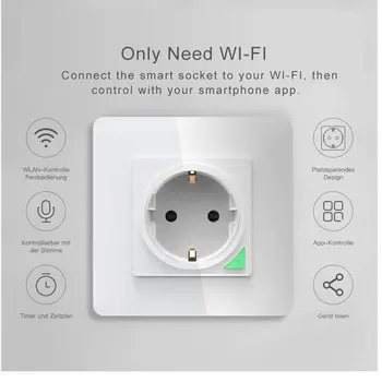 Multifunkčné Wifi Smart sieťovej zásuvky Hlasové Ovládanie Inteligentných Domov Bezdrôtový Zásuvky Zásuvky Pracujú s Alexa Domovská stránka Google Tuya