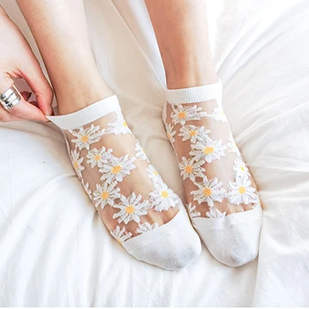 Kórejský Štýl Ženy Ponožky Nové Módne Výšivky Kvety Krátke Ponožky Pre Ženy Členok Zábavné Ponožky