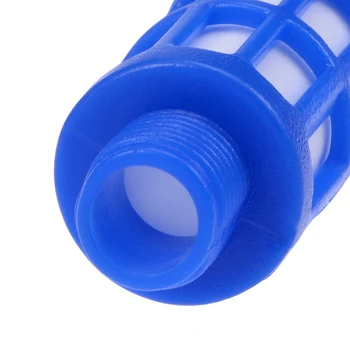 Uxcell Plastové Pneumatické Šál Vyfukovaného Vzduchu Line Tlmič 1/8 PT Modrá, 30pcs