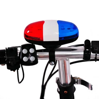 6LED 4Tone Horn pre Požičovňa Bicyklov Zvony LED Svetlo na Bicykel Elektronická Siréna pre Deti Cyklistické Príslušenstvo Skúter Cyklistické Doplnky