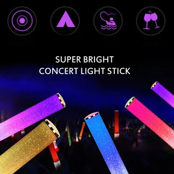 15 Zmena Farby LED Svietiť Stick Batérie Powered Svetlo Stick Svadobné Party Oslavy Fluorescenčné Camping Vokálne Koncerty Dekor