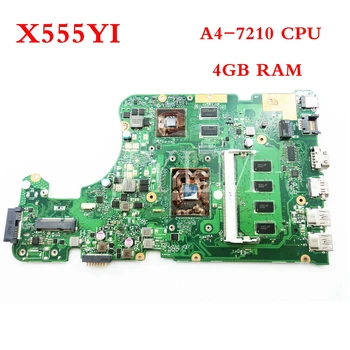 X555YI A4-7210CPU 4GB RAM doske REV2.0 Pre ASUS X555D A555D X555DG X555YI notebook doske Testované Pracovných 90NB09C0-R00020