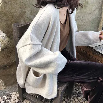 Móda Cardigan tvaru Pletené Jesenné a Zimné Sveter Ženy Zimné Oblečenie Žien, Topy 2020 Nové Voľné Hrubý Sveter 11261