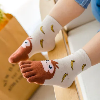 Nový Rok Kawaii Päť Prstov Ponožka Deti Ponožky Bavlna Zvierat Chlapci Dievčatá Ponožky Prst Ponožky pre Deti