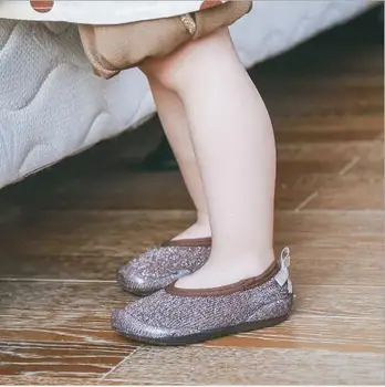 Teplé jarné a letné nové dieťa poschodí topánky, ponožky non-slip mäkké dno plytkej úst batoľa ponožky deti ponožky