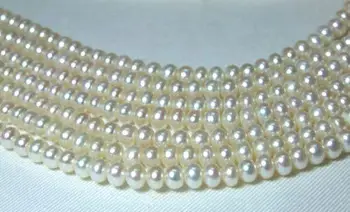 6-7 mm variácie, biela, ružová, fialová, čierna farba, Rondelle sladkovodné perly voľné ecklace