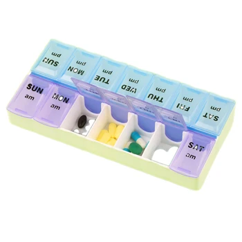 Týždenný Pilulku Prípade Medicíny Skladovanie Tablet Do 7 Dní Pilulku Box Skladovanie Zásobník Medicíny Organizátor Pilulku Prípade Štiepačky S Klip Uzávery