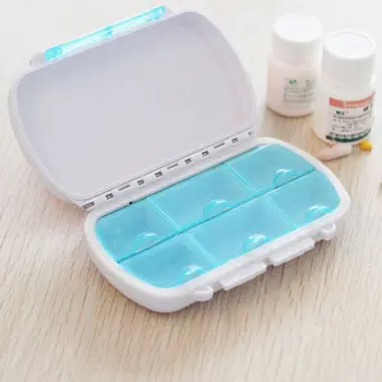 Prenosné Zdravotnej Starostlivosti Candy Farby Zoradiť Skladacie Vitamín Medicíny Pilulku Box Make-Up Skladovanie Prípade Kontajner Pilulku Prípadoch & Štiepačky