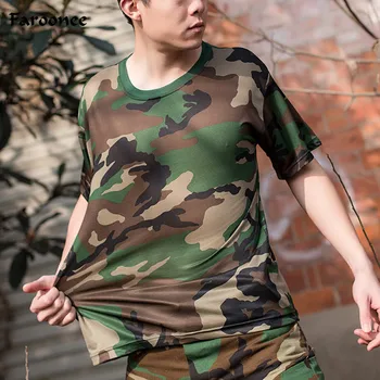 Faroonee Taktických Vojenských Kamufláž T-Shirt Mužov Priedušný rýchloschnúci US Army Combat T-Shirt Outwear T-tričko Tee Topy Y2287