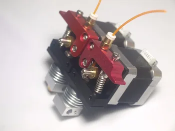 Reprap Mkbot 3D tlačiarne kovové dual priame vytláčacie auta 1.75 mm vlákna s nema 17 stepper motor dual vytláčacie nastaviť PTFE 0,4 mm