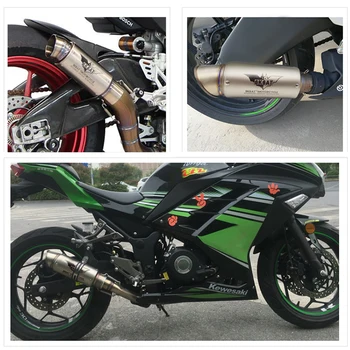 Carbon Fiber 51mm 61mm Motocykel Výfukových Upraviť Motocross ATV Dirt Pit Bike Pre bmw leoncino 502c tnt 125 trk 502x trk502