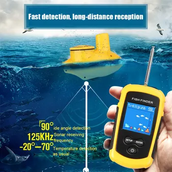 Novo 100M Prenosné Sonar LCD Ryby Nálezcovi Rybárske Nástroje Echosounder Rybárske Finder Tichom Rieky alebo Jazera