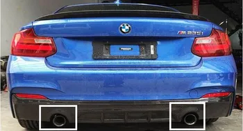 Skutočné Uhlíkových Vlákien Auto Zadný Nárazník Pery Spojler, Difúzor Kryt Pre BMW F22 M2 220i M225i M235i 240i 2 Séria 2012-2018