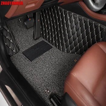 ZHAOYANHUA Auto podlahové rohože Prípade Infiniti EX25 FX35/45/50 G35/37 JX35 5D Nepremokavé auto-styling kožené Anti-slip koberec linkovej