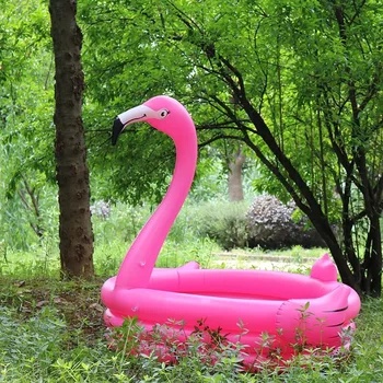 150*150*115 cm Trojjadrové Nafukovacie Obrie Flamingo Swan, Bazén Pre Deti Prenosné Vonkajšie Povodí Vaňou Vodné Fun Plávať Vaňa Hračka