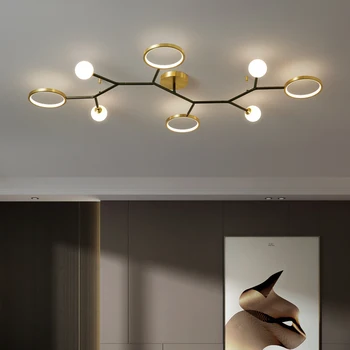 Viac Rod Kovové Stropné svietidlo Postmoderných Stropné Lampy, Obývacia Izba, Jedáleň, Domov Nordic Stropná Montáž Osvetlenia Zariadenie