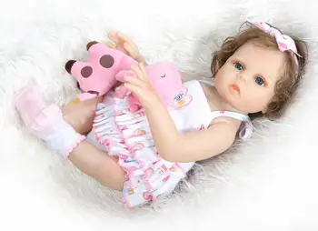 48 CM Pôvodná NPK bebe reborn bábiky batoľa dievča princezná vaňa hračka veľmi mäkké plné telo silikónové novorodencov bábika surprice