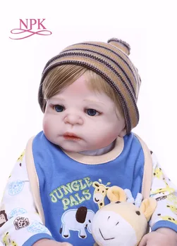 55 cm Full Silikónové Reborn Baby Doll Hračky 22 inch realistické bebe Realistické Novorodencov Bábika Krásny Darček k Narodeninám hračky bábiky